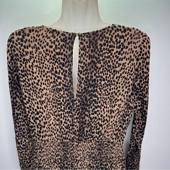 H&M Animal Print Long Sleeve Dress sz 8 - Picture 8 of 12